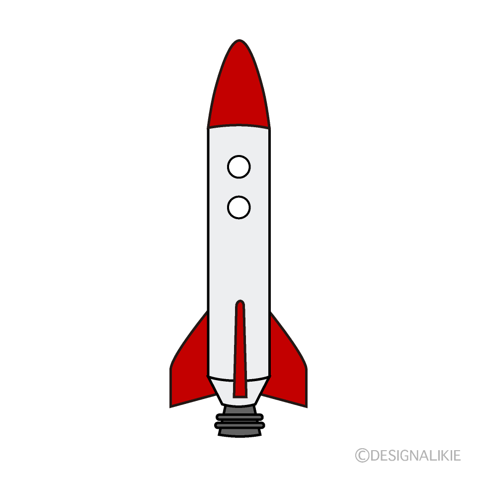 シンプルなロケットイラストのフリー素材 イラストイメージ