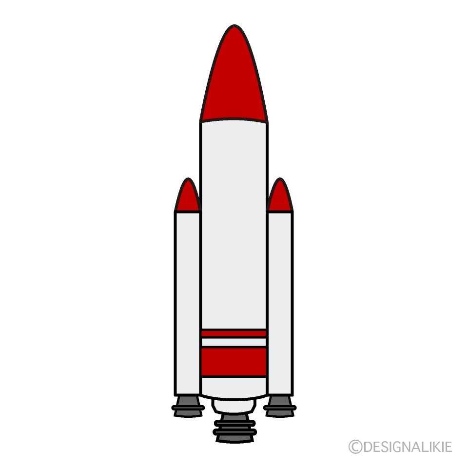 打ち上げロケットイラストのフリー素材 イラストイメージ