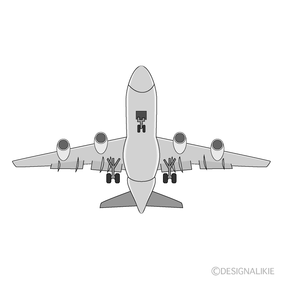 離陸する飛行機の無料イラスト素材 イラストイメージ