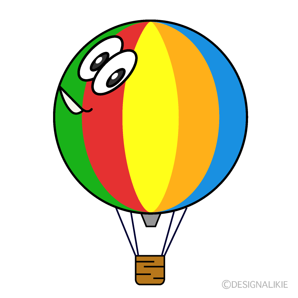 気球キャラクターの無料イラスト素材 イラストイメージ