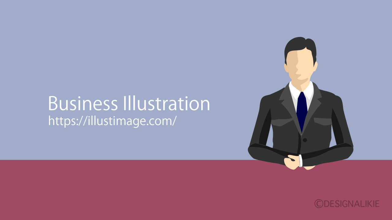 名刺交換するビジネスマンの無料イラスト素材 イラストイメージ