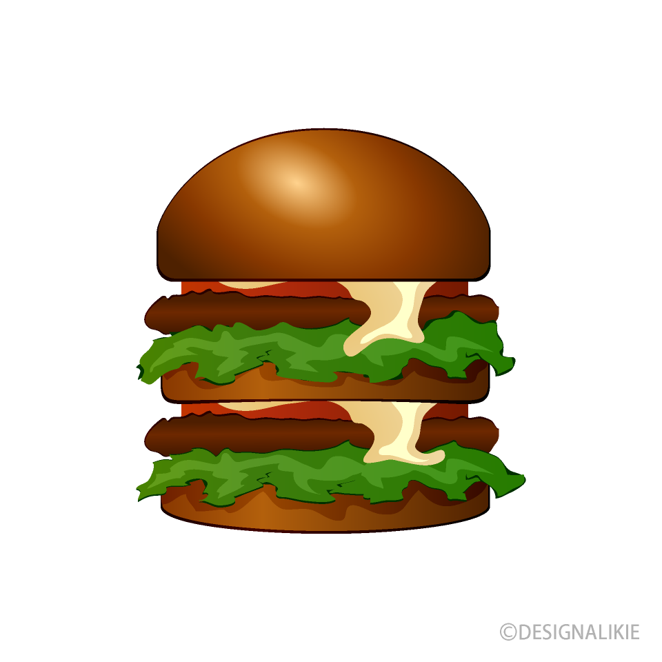 ハンバーガーの無料イラスト素材 イラストイメージ