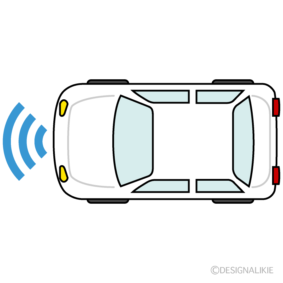 上から見た自動運転車