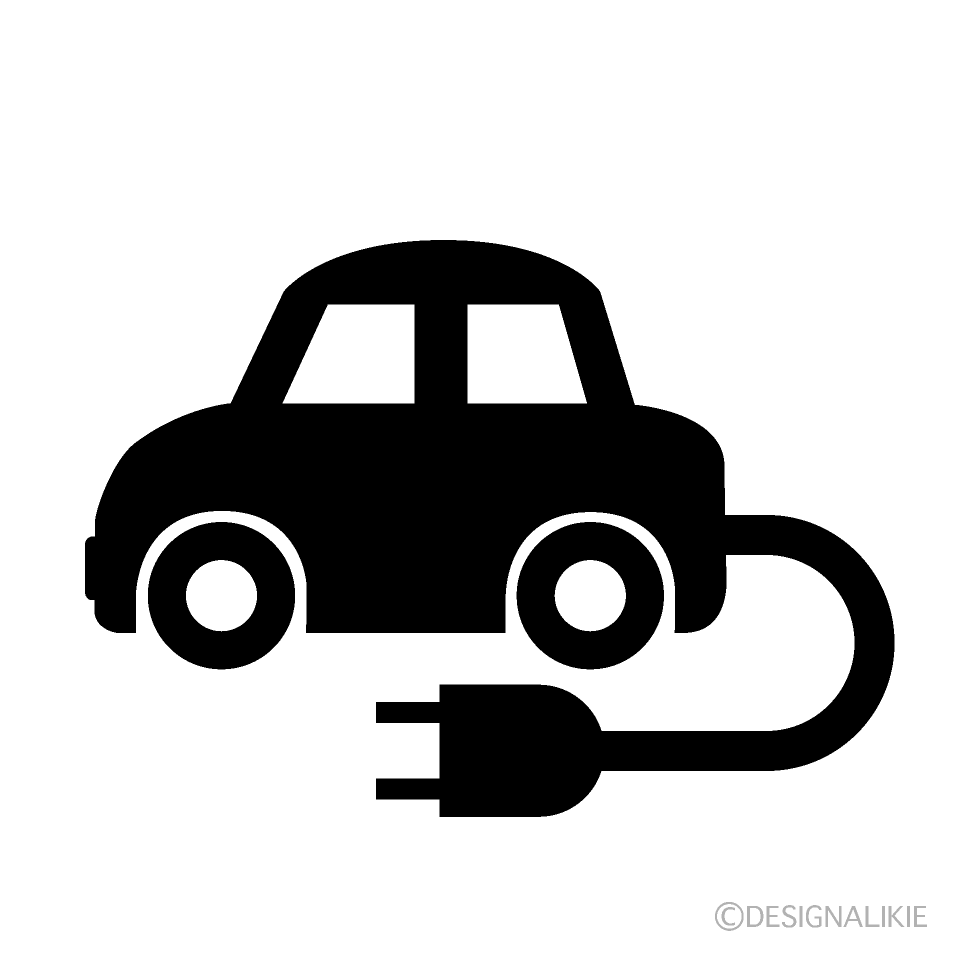 電気自動車マークイラストのフリー素材 イラストイメージ