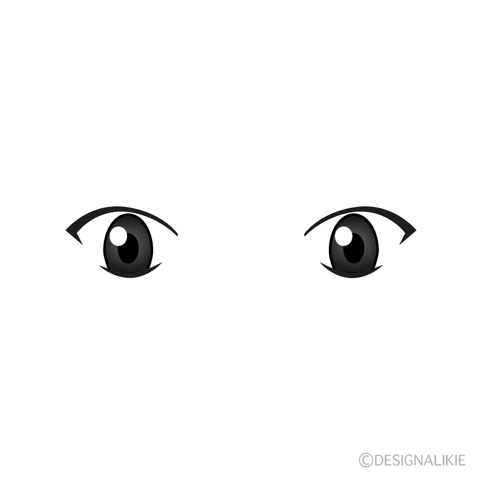 シンプルなアニメ目の無料イラスト素材 イラストイメージ