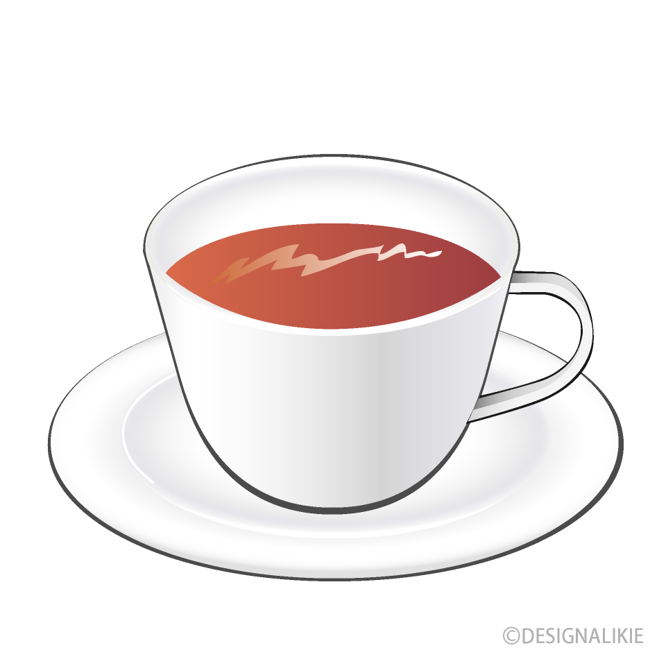 ティーカップの紅茶イラストのフリー素材 イラストイメージ
