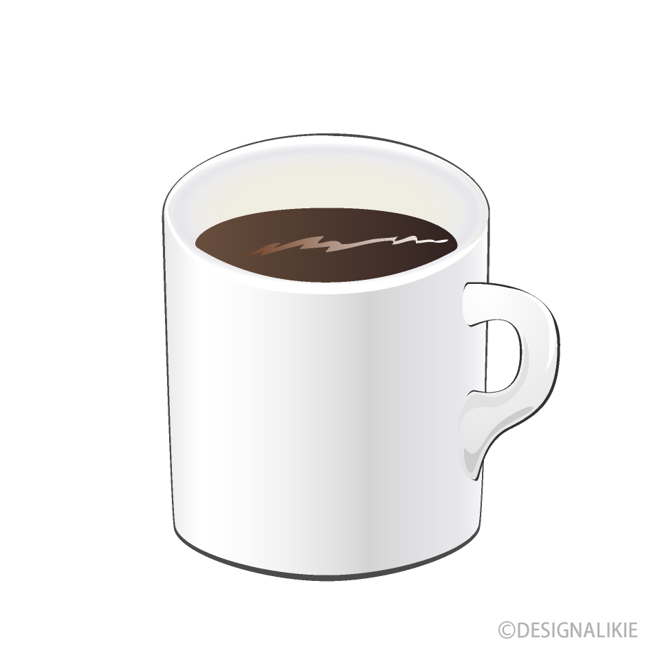 マグカップのコーヒーイラストのフリー素材 イラストイメージ