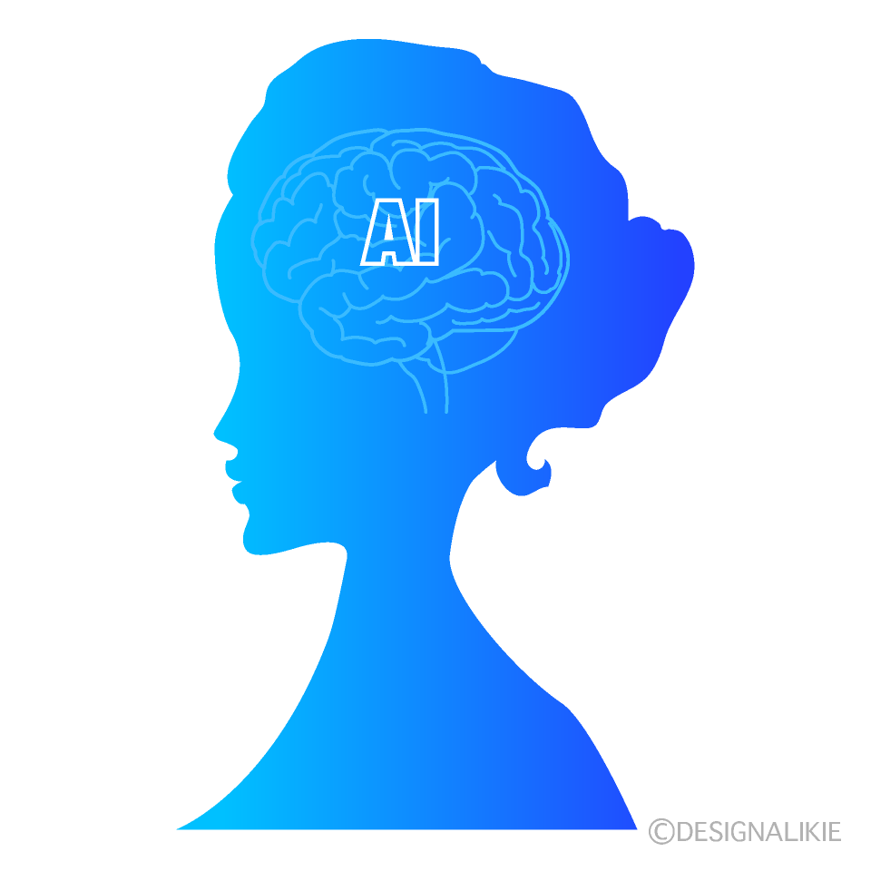 女性の人工知能イラストのフリー素材 イラストイメージ