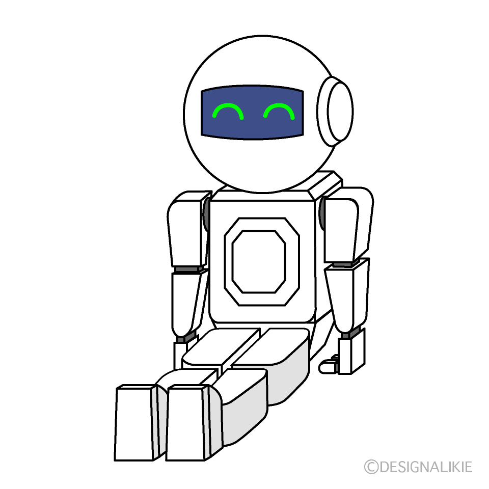 人工知能搭載のロボットイラストのフリー素材 イラストイメージ