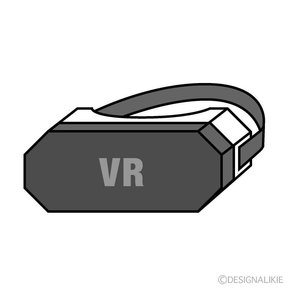 シンプルなvrゴーグルイラストのフリー素材 イラストイメージ