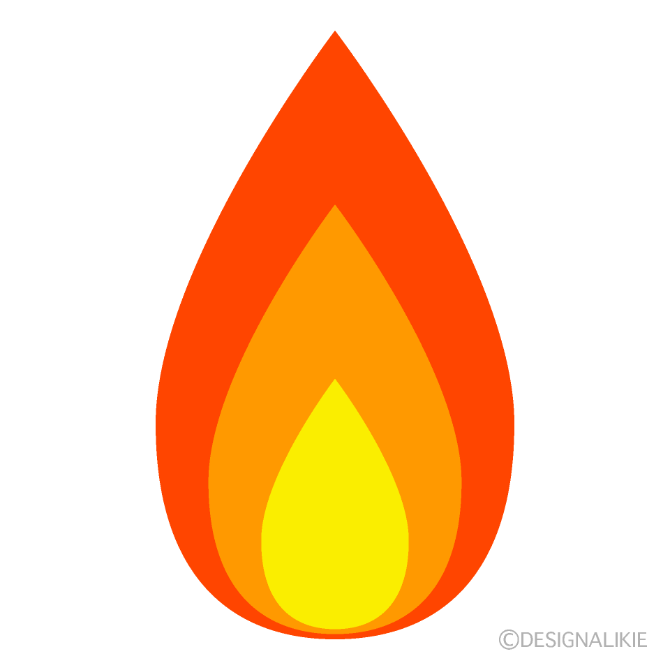 ローソクの炎イラストのフリー素材 イラストイメージ