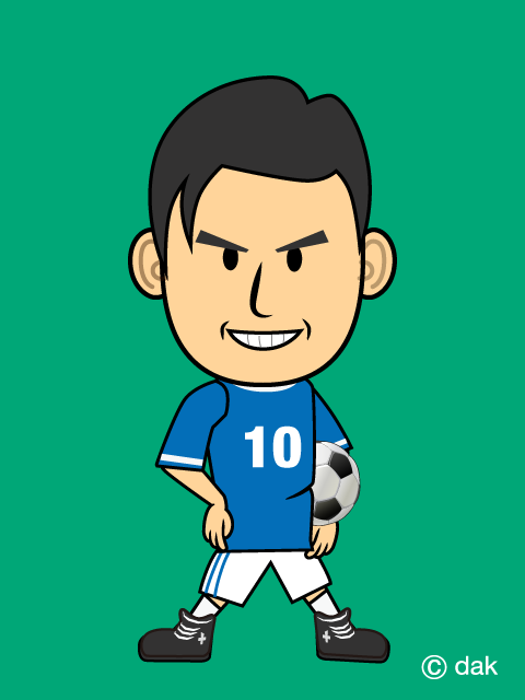 サッカー選手似顔絵の無料イラスト素材 イラストイメージ