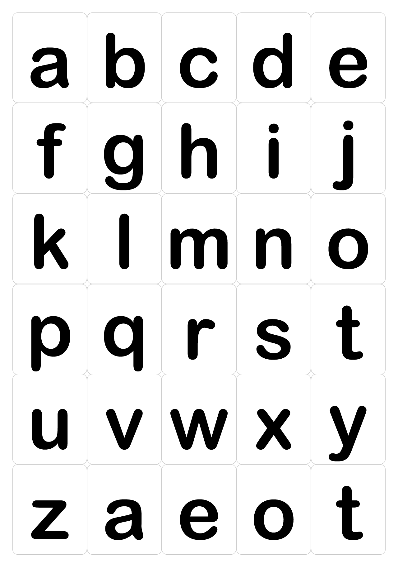「abc」英語アルファベットカード（小文字）