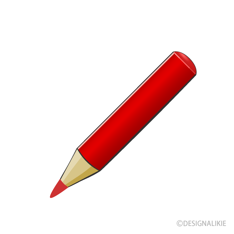 赤鉛筆の無料イラスト素材 イラストイメージ