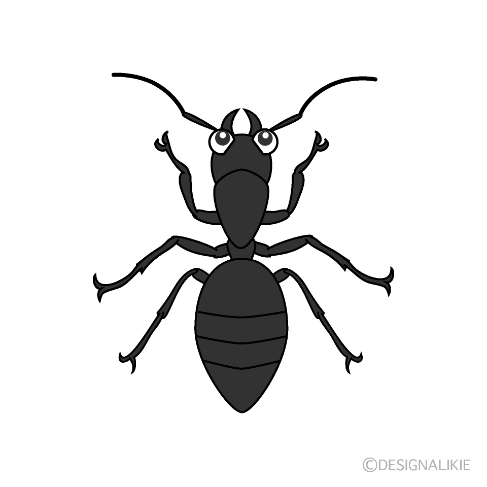 蟻キャライラストのフリー素材 イラストイメージ