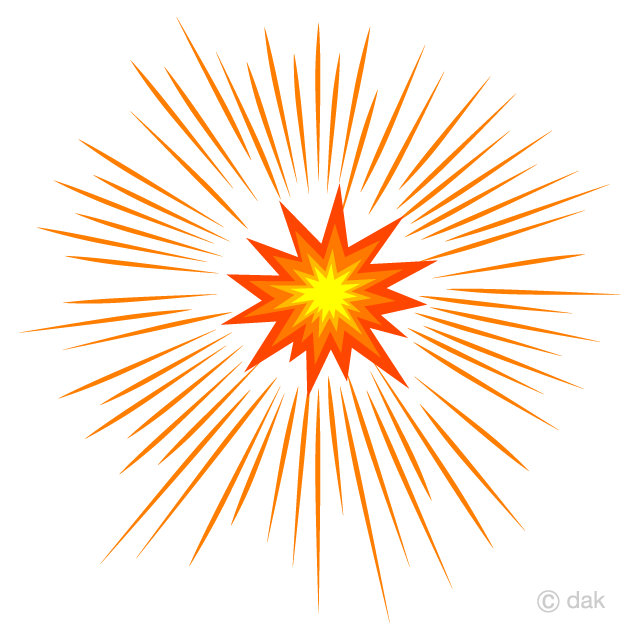 爆発の光の無料イラスト素材 イラストイメージ