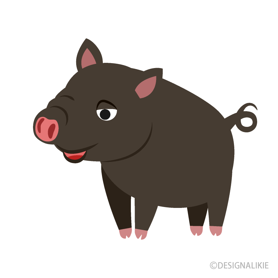 黒豚の無料イラスト素材 イラストイメージ