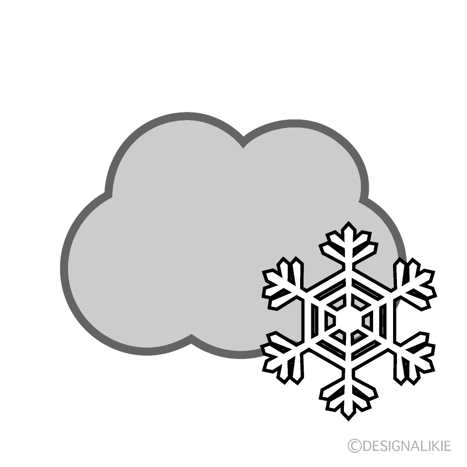 雪雲イラストのフリー素材 イラストイメージ