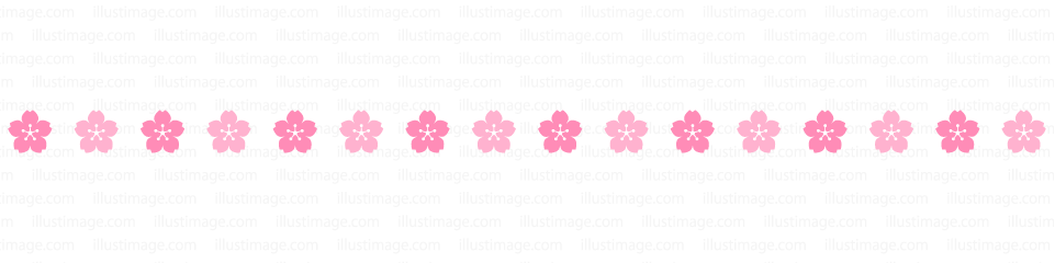 かわいい桜の花のライン 線の無料イラスト素材 イラストイメージ
