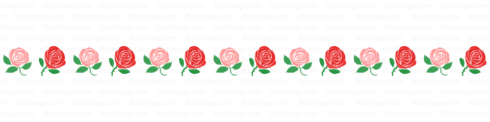 バラの花のライン 線の無料イラスト素材 イラストイメージ