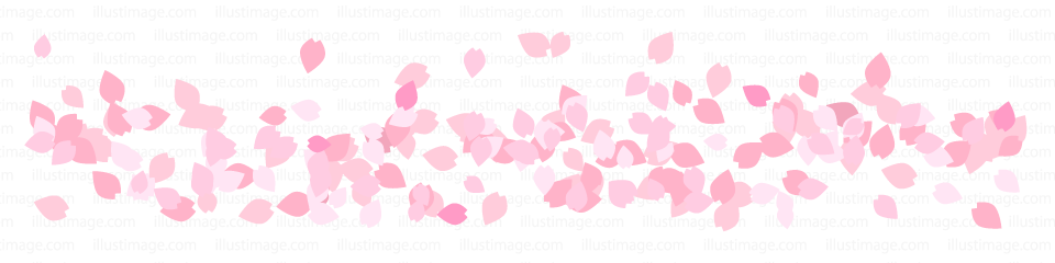 桜吹雪のライン 線イラストのフリー素材 イラストイメージ