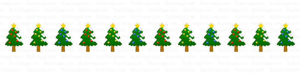 クリスマスツリーのライン線イラストのフリー素材｜イラストイメージ