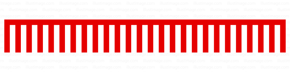 紅白幕のライン線イラストのフリー素材 イラストイメージ
