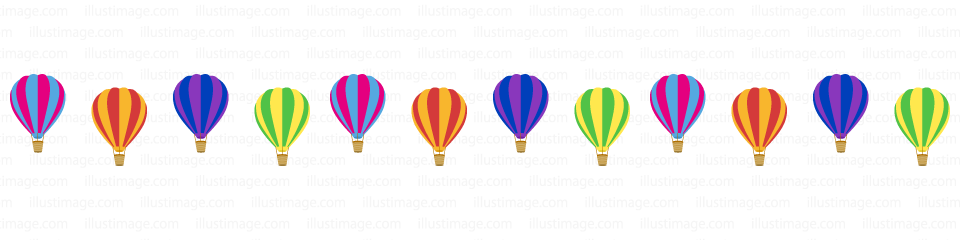 気球のライン線イラストのフリー素材 イラストイメージ