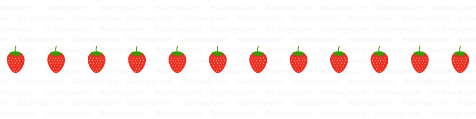 イチゴのライン線の無料イラスト素材 イラストイメージ