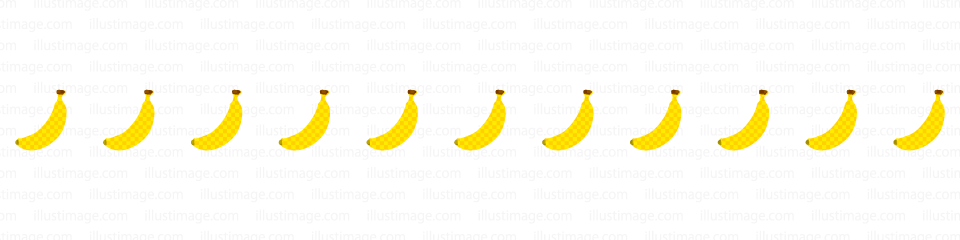 バナナのライン線イラストのフリー素材 イラストイメージ