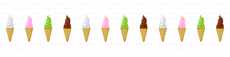 ソフトクリームのライン線の無料イラスト素材 イラストイメージ