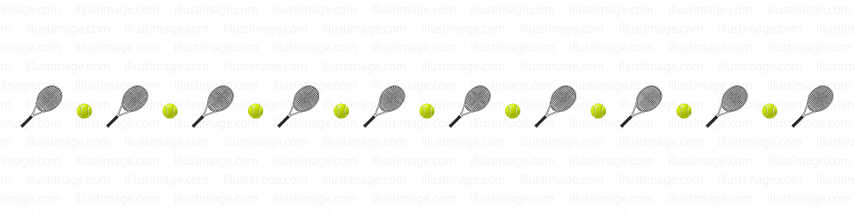 テニスのライン線イラストのフリー素材 イラストイメージ