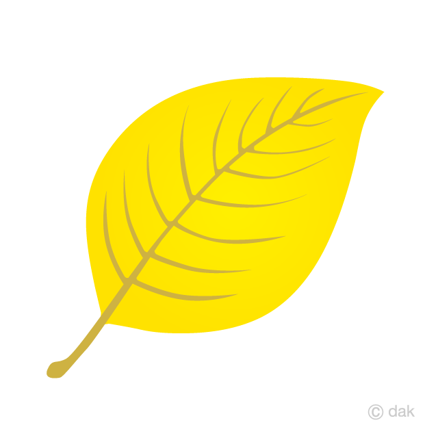 黄色の葉っぱの無料イラスト素材 イラストイメージ