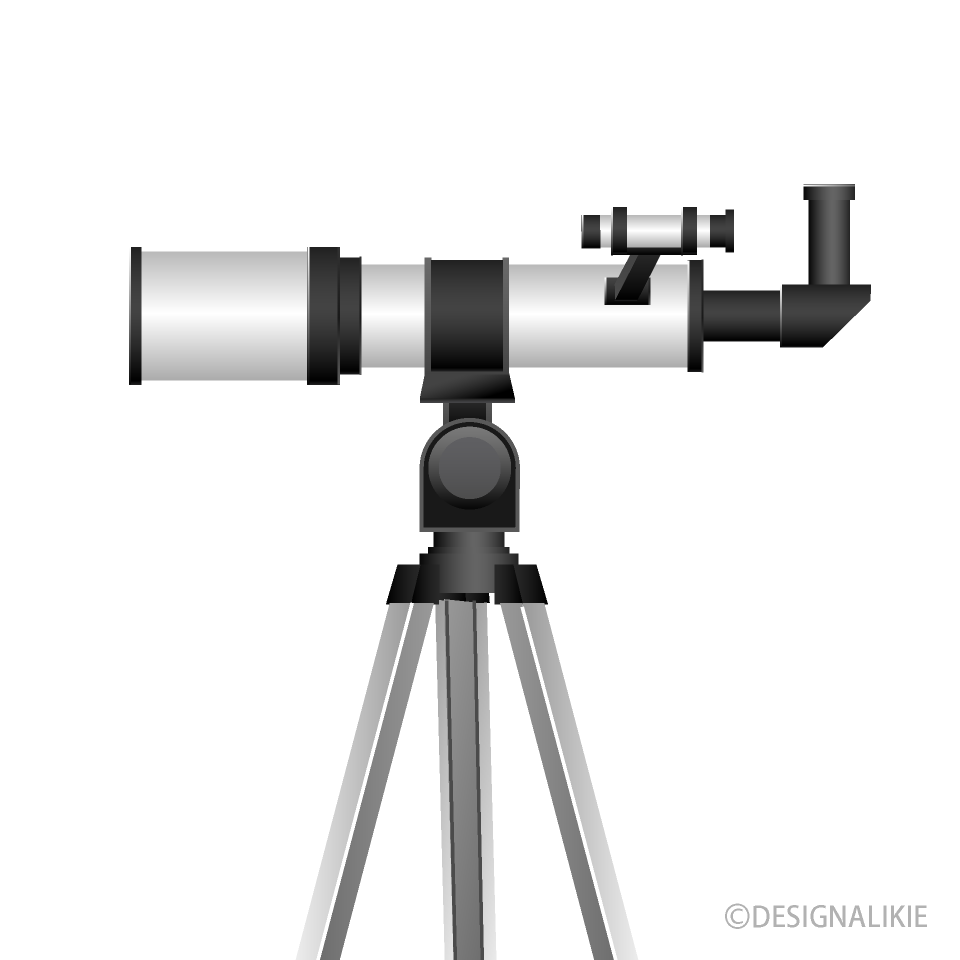 天体望遠鏡イラストのフリー素材 イラストイメージ