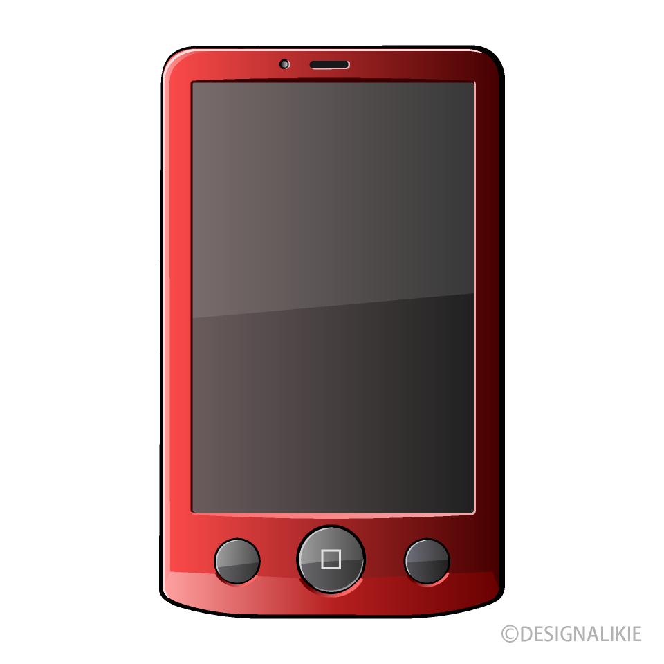 赤色のスマートフォン