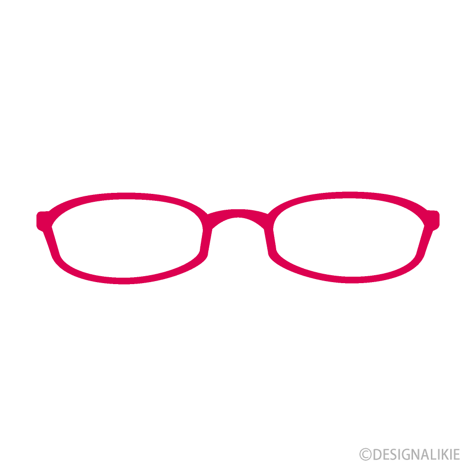 ピンクのメガネイラストのフリー素材 イラストイメージ