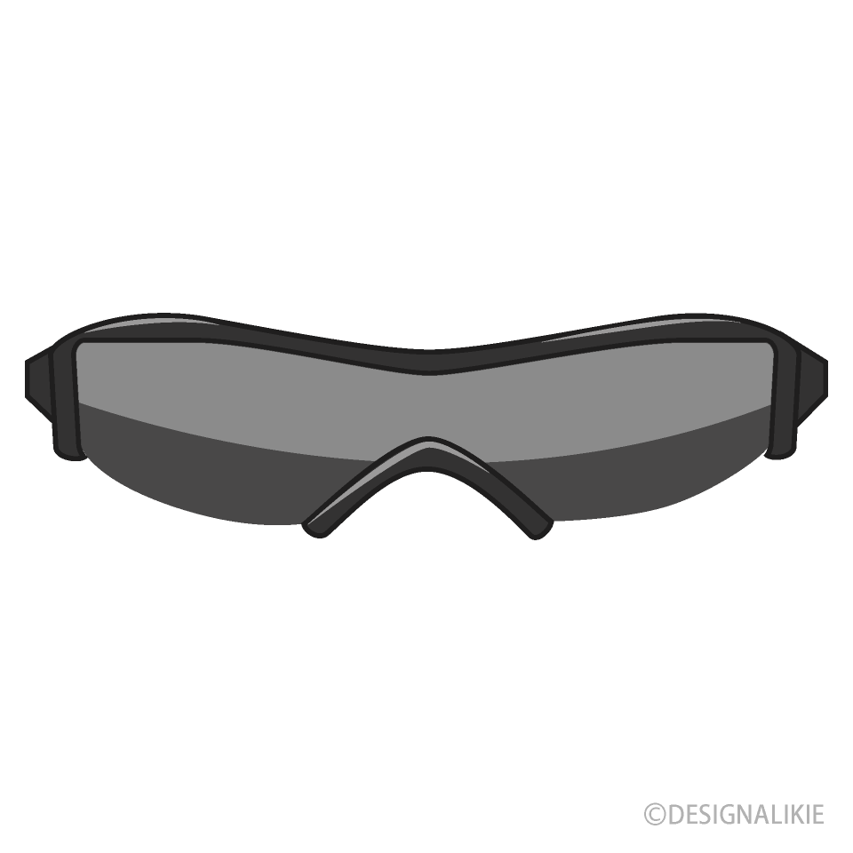 ゴーグルタイプのサングラスイラストのフリー素材 イラストイメージ