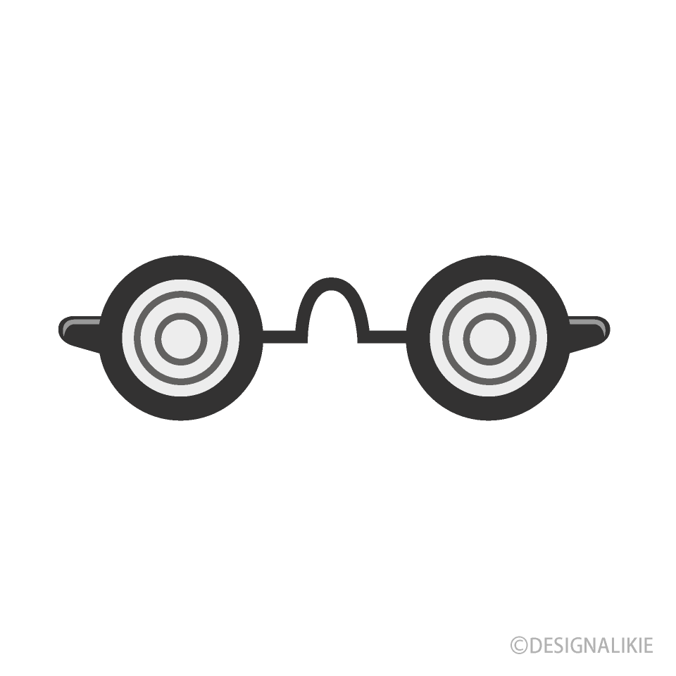 ガリ勉眼鏡の無料イラスト素材 イラストイメージ