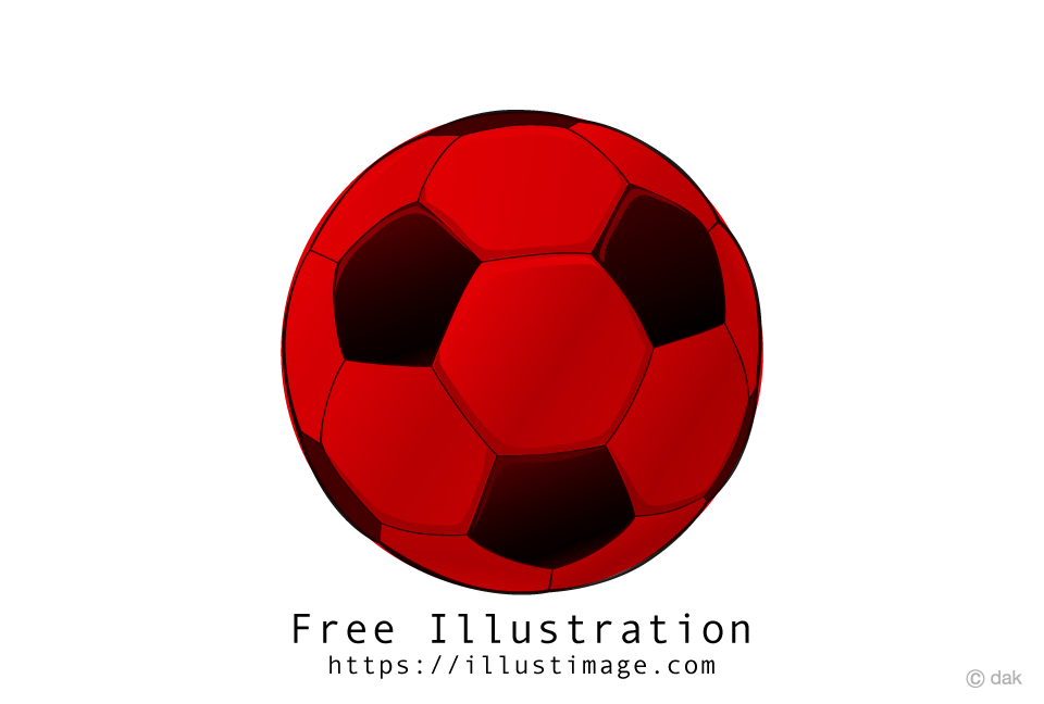 サッカーボールの日本国旗イラストのフリー素材 イラストイメージ