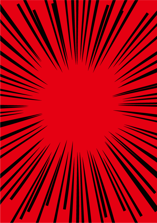 赤 黒色放射線状のチラシ背景の無料イラスト素材 イラストイメージ