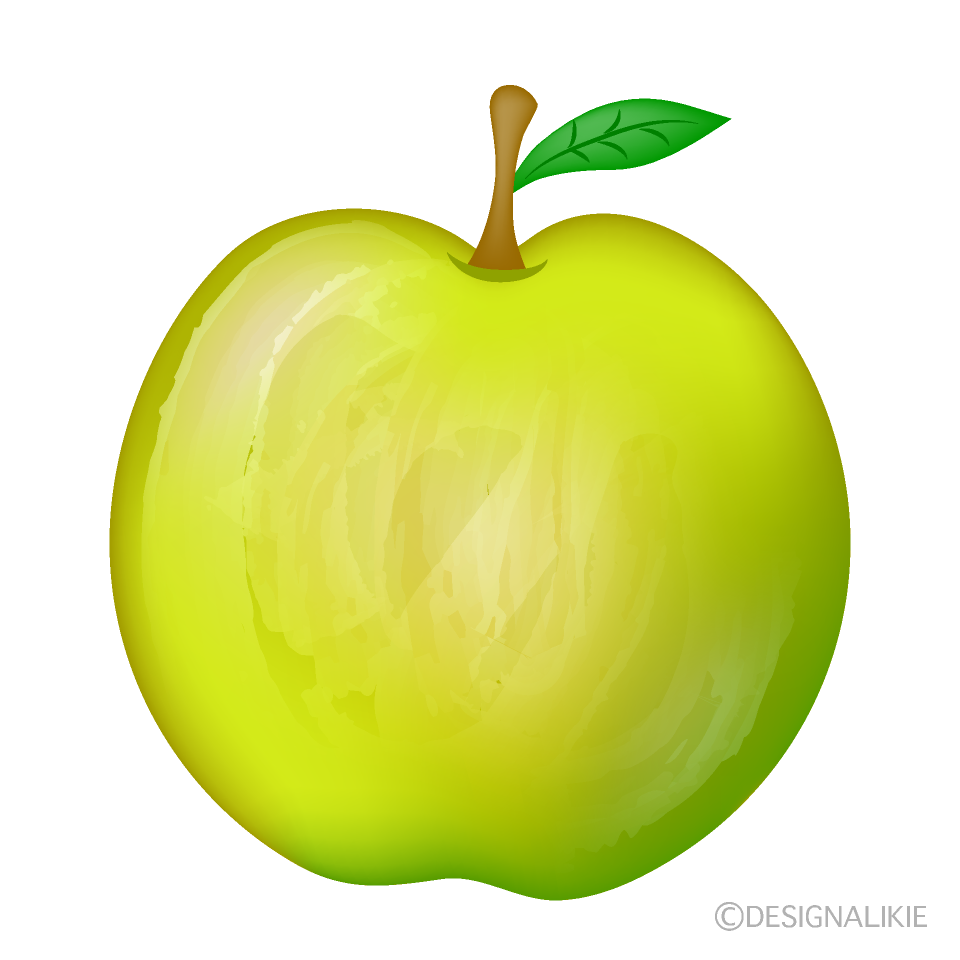 手書き風の青りんごの無料イラスト素材 イラストイメージ