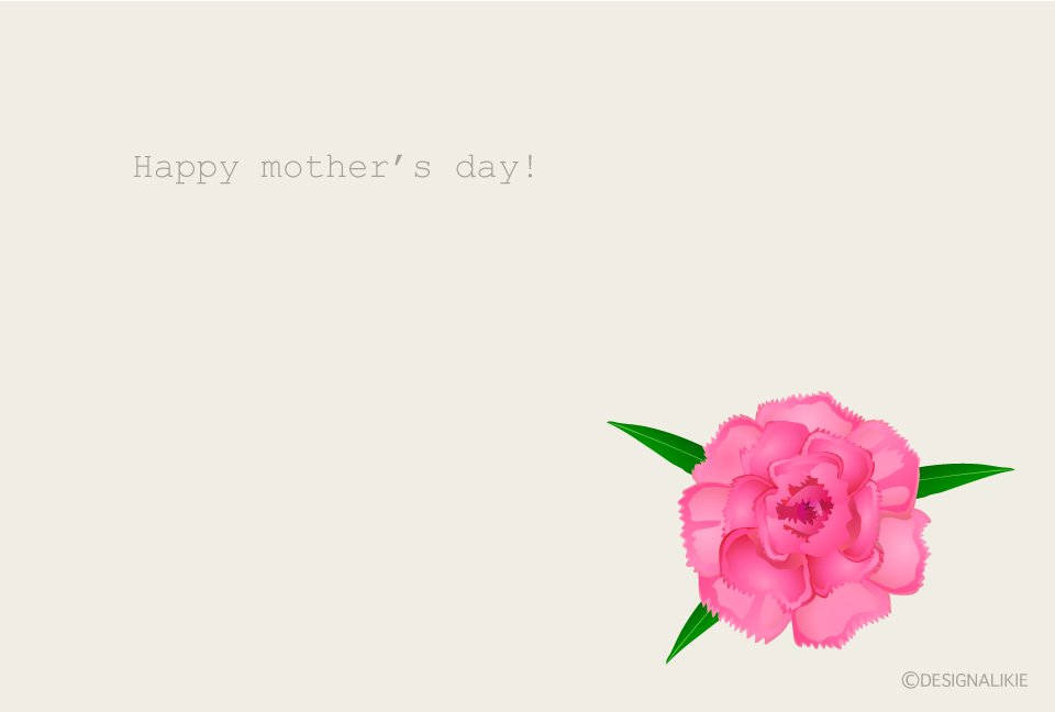母の日メッセージカードの無料イラスト素材 イラストイメージ