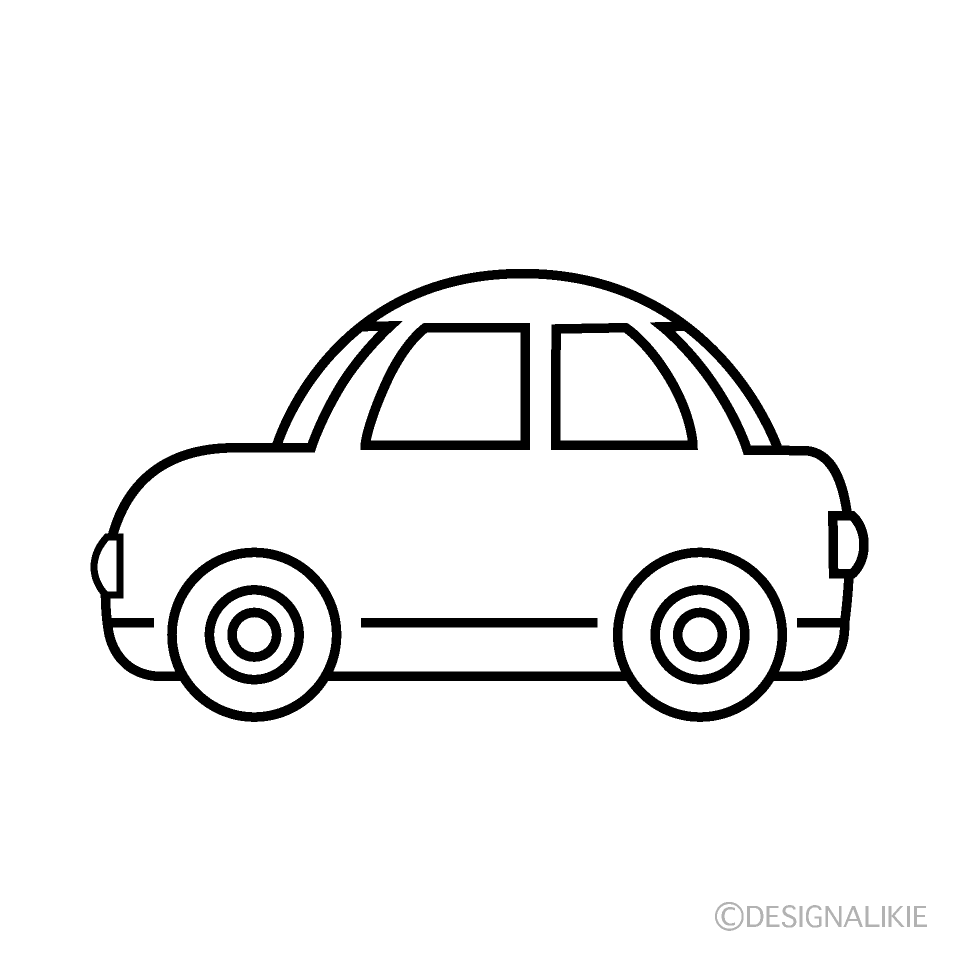 かわいい車（線画）