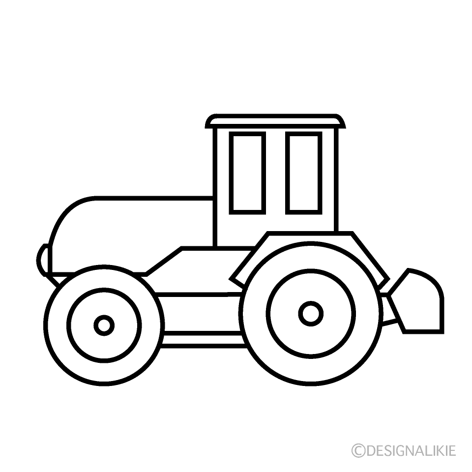 トラクター 線画 の無料イラスト素材 イラストイメージ