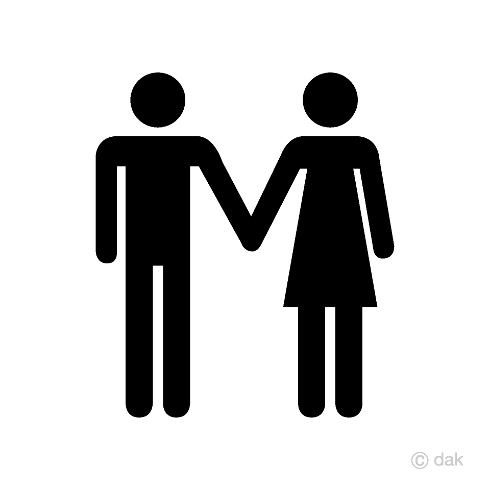 カップルピクトグラムイラストのフリー素材｜イラストイメージ Man And Woman Bathroom Symbol