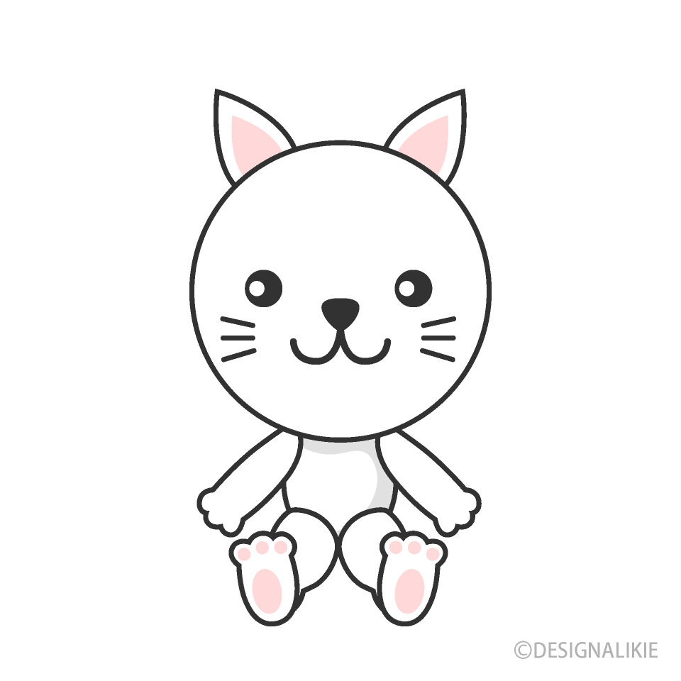 可愛い 猫キャライラストのフリー素材 イラストイメージ