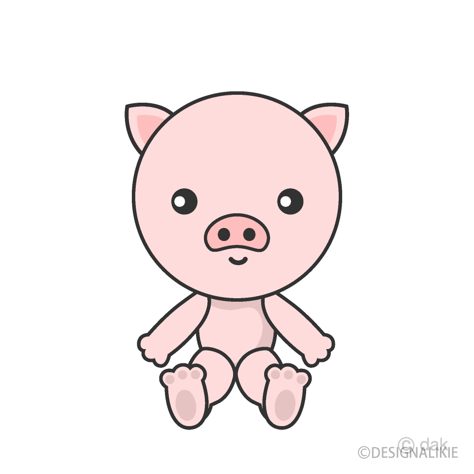 可愛い豚キャラの無料イラスト素材 イラストイメージ