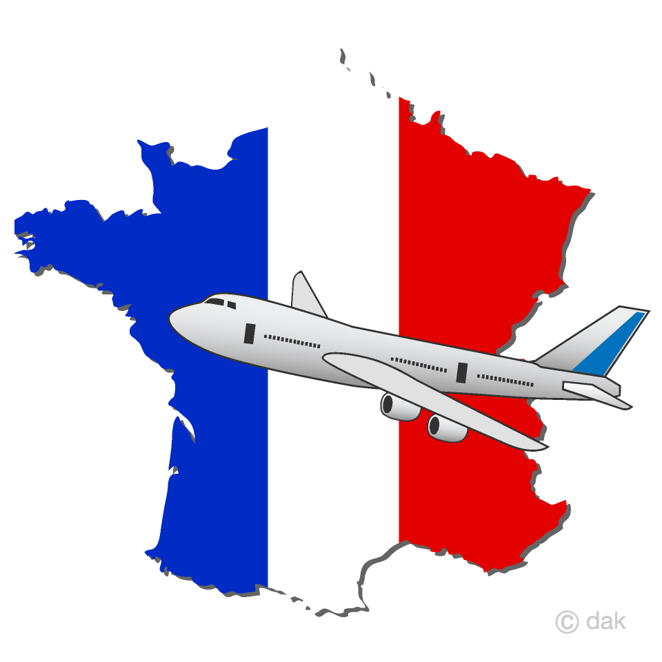 フランス旅行イラストのフリー素材 イラストイメージ