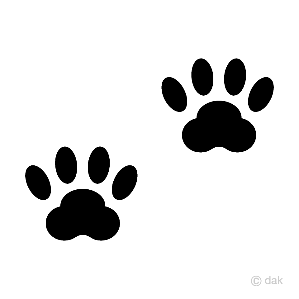 犬の足跡イラストのフリー素材 イラストイメージ