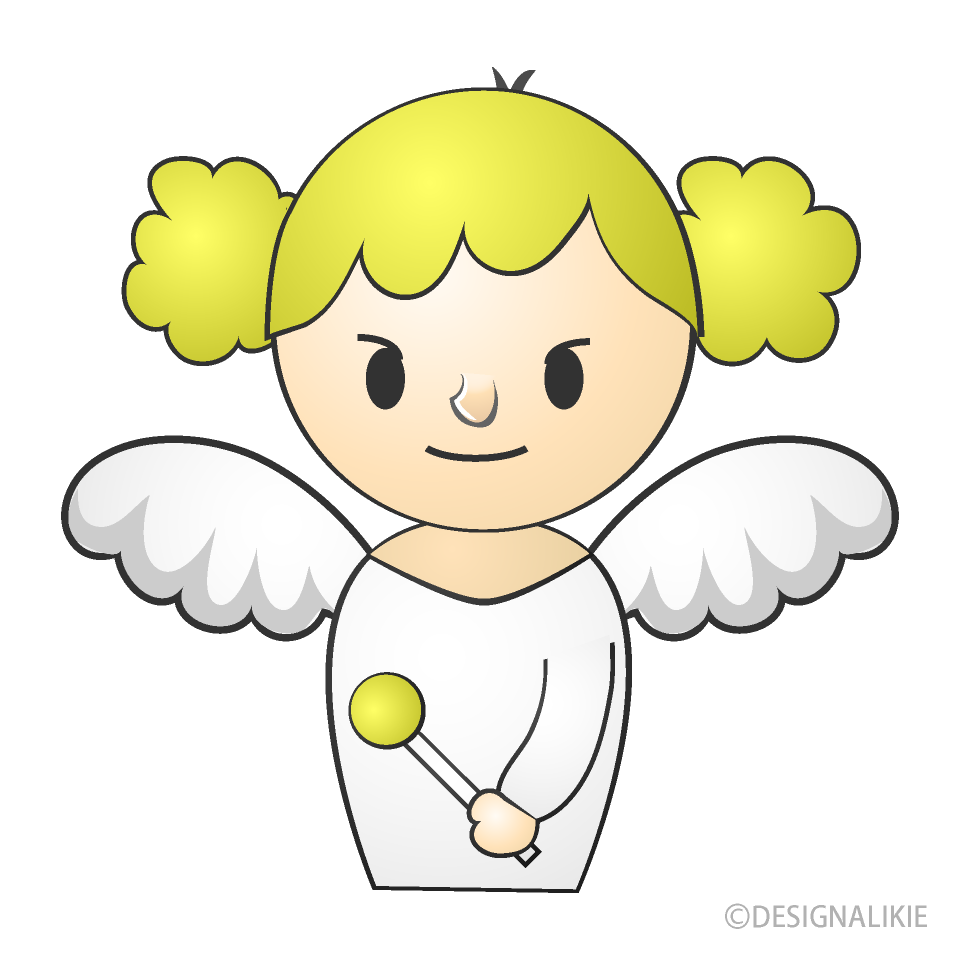 天使の人アイコンの無料イラスト素材 イラストイメージ